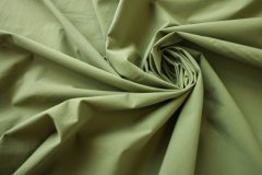 ткань поплин цвета хаки поплин тенсель однотонная зеленая Италия