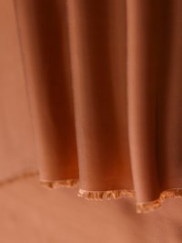 ткань подклад из вареного купро ржаво-коричневого цвета