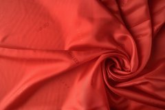ткань подклад кораллово-красного цвета подклад вискоза однотонная красная Италия