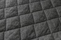 ткань стеганая ткань средне-серого цвета из кашемира 