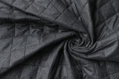 ткань стеганая ткань кашемировая серого цвета стеганая ткань кашемир однотонная серая Италия