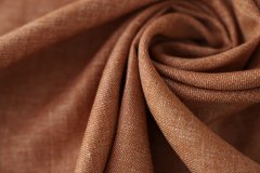ткань лен с шелком терракотово-оранжевый меланж костюмно-плательная лен однотонная оранжевая Италия