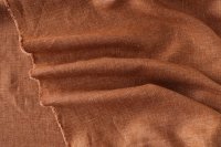ткань костюмно-плательная лен однотонная оранжевая Италия