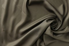 ткань подклад темный хаки из вискозы и купро подклад вискоза однотонная коричневая Италия