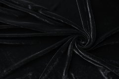 ткань черный бархат бархат вискоза однотонная черная Италия