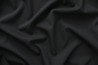 ткань костюмная шерсть черного цвета с эластаном