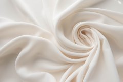 ткань шелковое кади молочного цвета кади шелк однотонная белая Италия