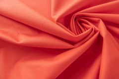 ткань хлопок с эластаном кораллового цвета костюмно-плательная хлопок однотонная красная Италия
