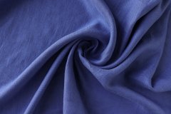 ткань шерсть со льном синего цвета костюмно-плательная шерсть однотонная синяя Италия