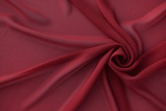 ткань шармуз алого цвета шармюз шелк однотонная красная Италия