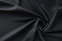 ткань черный костюмный лен с вискозой костюмно-плательная лен однотонная черная Италия