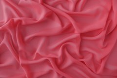 ткань коралловый жоржет крепшифон шелк однотонная розовая Италия
