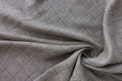 ткань лен с шерстью светло-серый меланж с голубой нитью костюмно-плательная шерсть однотонная серая Италия