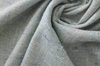 ткань костюмно-плательный лен смесовой голубой