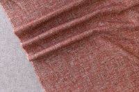 ткань шелк с шерстью рыже-терракотовый меланж