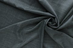 ткань костюмная шерсть смесовая серо-черная гусиная лапка Италия