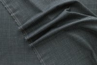 ткань костюмная шерсть с шелком и льном серо-черная гусиная лапка