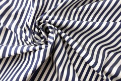 ткань белый хлопок в синюю полоску сорочечная хлопок в полоску белая Италия