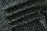 ткань теплая костюмная шерсть серо-черно-зеленый меланж