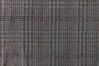 ткань пальтовая шерсть в полоску, елочку и клетку коричнево-черного цвета с белыми вкраплениями