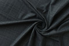 ткань шерсть с кашемиром темно-серого цвета в клетку костюмно-плательная шерсть в клетку серая Италия