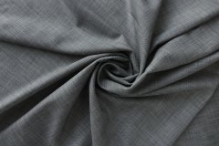 ткань костюмная шерсть темного серого-голубого оттенка Италия