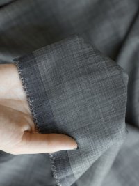 ткань костюмная шерсть темного серого-голубого оттенка