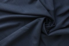 ткань синяя костюмная шерсть принц уэльский костюмно-плательная   в клетку синяя Италия