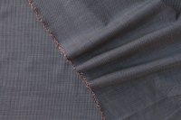 ткань сине-коричневая шерсть в мелкую гусиную лапку