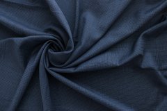 ткань синяя шерсть в мелкую клетку костюмно-плательная шерсть в клетку синяя Италия