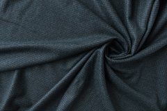 ткань шерсть с кашемиром в сине-черную клетку костюмно-плательная шерсть в клетку синяя Италия