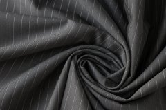 ткань кофейная шерсть в полоску костюмно-плательная шерсть в полоску коричневая Италия