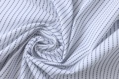 ткань белый сорочечный хлопок в синюю пунктирную полоску сорочечная хлопок в полоску белая Италия