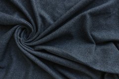 ткань твид сине-серо-черного цвета в елочку Италия