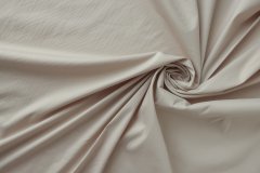 ткань поплин серо-бежевого цвета сорочечная хлопок однотонная бежевая Италия