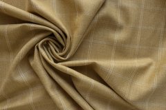 ткань желтая костюмно-плательная шерсть в клетку костюмно-плательная шерсть в клетку желтая Италия