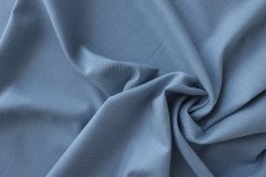 ткань мягкая шерсть в серо-голубую мелкую клеточку костюмно-плательная шерсть в клетку голубая Италия