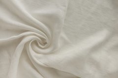 ткань белый лен костюмно-плательная лен однотонная белая Италия