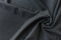 ткань серая костюмная шерстьв синюю полоску костюмно-плательная шерсть в полоску серая Италия