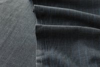 ткань серая костюмная шерстьв синюю полоску