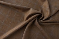ткань меланж ткань коричневая шерсть клетка костюмно-плательная шерсть в клетку коричневая Италия