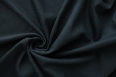 ткань пальтовая ткань синяя пальтовые шерсть однотонная черная Италия