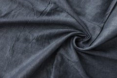 ткань ткань лен джинсовый меланж костюмно-плательная лен однотонная синяя Италия