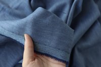 ткань джинсовка из хлопка и льна пыльно-василькового цвета