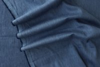 ткань джинсовка из хлопка и льна пыльно-василькового цвета