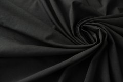 ткань черный хлопковый трикотаж трикотаж хлопок однотонная черная Италия