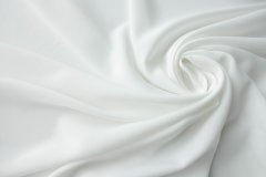 ткань крепдешин белого цвета крепдешин шелк однотонная белая Италия