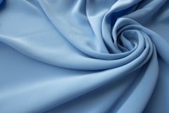 ткань крепдешин припыленно-голубого цвета крепдешин шелк однотонная голубая Италия
