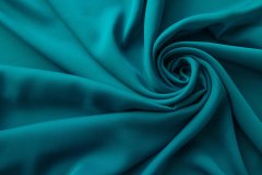 ткань темно-бирюзовый крепдешин крепдешин шелк однотонная голубая Италия