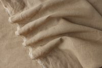 ткань лен песочно-карамельного цвета